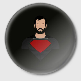 Значок с принтом Кал Эл в Белгороде,  металл | круглая форма, металлическая застежка в виде булавки | dc comics | superman | кларк кент | лига справедливости | супермен