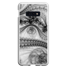 Чехол для Samsung S10E с принтом Spilled ink Texture в Белгороде, Силикон | Область печати: задняя сторона чехла, без боковых панелей | abstraction | black | chaos | gray | ink | madness | pattern | tentacles | texture | vortex | waves | white | абстракция | безумие | белое | вихрь | волны | серый | текстура | узор | хаос | чернила | черное | щупальца