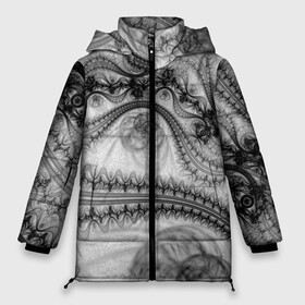 Женская зимняя куртка Oversize с принтом Spilled ink Texture в Белгороде, верх — 100% полиэстер; подкладка — 100% полиэстер; утеплитель — 100% полиэстер | длина ниже бедра, силуэт Оверсайз. Есть воротник-стойка, отстегивающийся капюшон и ветрозащитная планка. 

Боковые карманы с листочкой на кнопках и внутренний карман на молнии | abstraction | black | chaos | gray | ink | madness | pattern | tentacles | texture | vortex | waves | white | абстракция | безумие | белое | вихрь | волны | серый | текстура | узор | хаос | чернила | черное | щупальца