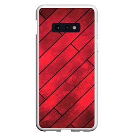 Чехол для Samsung S10E с принтом Red Boards Texture в Белгороде, Силикон | Область печати: задняя сторона чехла, без боковых панелей | attrition | boards | comic | dark | gloss | iron | light | metal | red | slabs | texture | wood | абстракция | глянец | дерево | доски | железо | картина | комикс | красный | линии | металл | паттерн | плиты | полосы | потертость | светлый