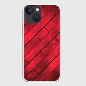 Чехол для iPhone 13 mini с принтом Red Boards Texture в Белгороде,  |  | attrition | boards | comic | dark | gloss | iron | light | metal | red | slabs | texture | wood | абстракция | глянец | дерево | доски | железо | картина | комикс | красный | линии | металл | паттерн | плиты | полосы | потертость | светлый