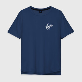 Мужская футболка хлопок Oversize с принтом Virgin logo | Вирджин лого в Белгороде, 100% хлопок | свободный крой, круглый ворот, “спинка” длиннее передней части | Тематика изображения на принте: galactic | бренсен | бренсон | брэнсeн | брэнсон | вингин | вирджин | вирджн | галактик | ричард