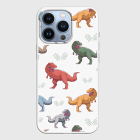 Чехол для iPhone 13 Pro с принтом Разноцветные тираннозавры в Белгороде,  |  | art | dino | dinosaur | dinosaurus | pattern | t rex | t rex merch | арт | детский рисунок | динозавр | динозавр мерч | динозаврики | иллюстрация | паттерн | рекс | рисунок динозавра | страшные динозавры | т рекс | тираннозавр