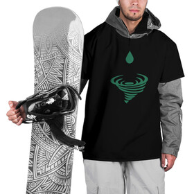 Накидка на куртку 3D с принтом Зеленый ураган в Белгороде, 100% полиэстер |  | буря | вихрь | зеленый цвет | погода | природа | стихия природы | ураган | шторм | экология