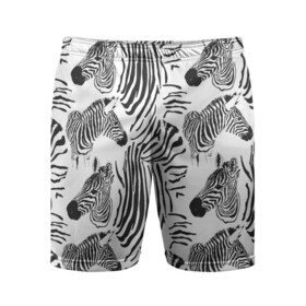 Мужские шорты спортивные с принтом Зебра в Белгороде,  |  | животное | зебра | зоопарк | полосатый | полоски | черно белый