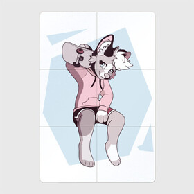 Магнитный плакат 2Х3 с принтом Собака Фурри Furry в Белгороде, Полимерный материал с магнитным слоем | 6 деталей размером 9*9 см | animal | anthro | covered in fur | dog | furry | fursuit | покрытый мехом | собака | фурри