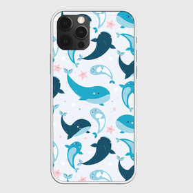 Чехол для iPhone 12 Pro Max с принтом Киты и тюлени в Белгороде, Силикон |  | Тематика изображения на принте: whale | белый кит | кит | киты | корабли | кораблики | маяк | морские | паттерн | синий кит | чайки