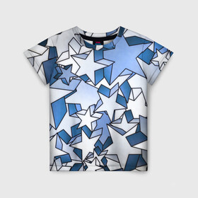 Детская футболка 3D с принтом Магические звезды в Белгороде, 100% гипоаллергенный полиэфир | прямой крой, круглый вырез горловины, длина до линии бедер, чуть спущенное плечо, ткань немного тянется | stars | абстракция | звезды | магические | паттерн | творчество