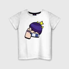 Детская футболка хлопок с принтом EDGAR (ICON) 1 в Белгороде, 100% хлопок | круглый вырез горловины, полуприлегающий силуэт, длина до линии бедер | android | brawl | brawl stars | clash | edgar | game | stars | андроид | игра | мобильные игры | эдгар