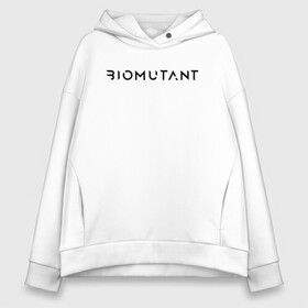 Женское худи Oversize хлопок с принтом BIOMUTANT BLACK LOGO БИОМУТАНТ ЧЕРНОЕ ЛОГО (Z) в Белгороде, френч-терри — 70% хлопок, 30% полиэстер. Мягкий теплый начес внутри —100% хлопок | боковые карманы, эластичные манжеты и нижняя кромка, капюшон на магнитной кнопке | biomutant | commando | cyfreaks | damdon | dead eye | hyra | mercenary | primal | rpg | saboteur | sentinel | биомутант | дамдон | диверсант | кунг фу сказка | постапокалиптический мир | рпг