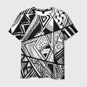 Мужская футболка 3D с принтом абстракционизм в Белгороде, 100% полиэфир | прямой крой, круглый вырез горловины, длина до линии бедер | 3d | абстракционизм | геометрия | мозаика | хаос
