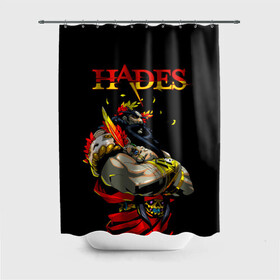 Штора 3D для ванной с принтом Hades в Белгороде, 100% полиэстер | плотность материала — 100 г/м2. Стандартный размер — 146 см х 180 см. По верхнему краю — пластиковые люверсы для креплений. В комплекте 10 пластиковых колец | hades | roguelike | аид | бесконечные круги ада | бог подземного мира | компьютерная игра | мифология