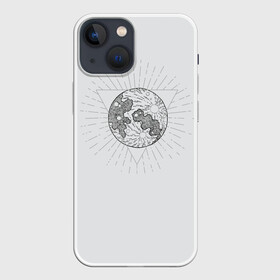 Чехол для iPhone 13 mini с принтом ЛУНА ПРОВИДИЦА в Белгороде,  |  | вселенная | глаза | космос | луна | небо | серое