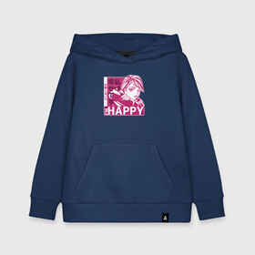 Детская толстовка хлопок с принтом Happy Sad Anime Girl Kanji в Белгороде, 100% хлопок | Круглый горловой вырез, эластичные манжеты, пояс, капюшен | Тематика изображения на принте: anime | chibi | cute | girls | happiness | im happy | japan | japanese | kawaii | manga | waifu | анимешник | анимешница | грусть | девочки | девушки | иероглифы | кандзи | лица | манга | настроение | рисунок в стиле аниме | счастье | типичная 