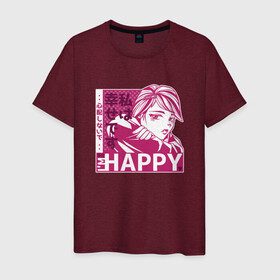 Мужская футболка хлопок с принтом Happy Sad Anime Girl Kanji в Белгороде, 100% хлопок | прямой крой, круглый вырез горловины, длина до линии бедер, слегка спущенное плечо. | anime | chibi | cute | girls | happiness | im happy | japan | japanese | kawaii | manga | waifu | анимешник | анимешница | грусть | девочки | девушки | иероглифы | кандзи | лица | манга | настроение | рисунок в стиле аниме | счастье | типичная 