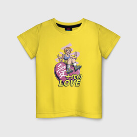 Детская футболка хлопок с принтом Kawaii Heart Anime Love в Белгороде, 100% хлопок | круглый вырез горловины, полуприлегающий силуэт, длина до линии бедер | anime | chibi | in love | japan | japanese | kanji | kawaii | manga | mood | waifu | анимешник | анимешница | влюблена | влюблённость | кандзи | любовь | манга | настроение | рисунок в стиле аниме | розовое сердце | сердце