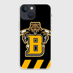 Чехол для iPhone 13 mini с принтом BOSTON BRUINS в Белгороде,  |  | black | boston | bruins | hockey | ice | logo | nhl | sport | usa | бостон | брюинз | кубок | логотип | медведь | нхл | спорт | стэнли | хоккей