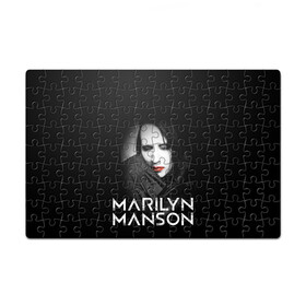 Головоломка Пазл магнитный 126 элементов с принтом MARILYN MANSON в Белгороде, полимерный материал с магнитным слоем | 126 деталей, размер изделия —  180*270 мм | Тематика изображения на принте: alternative | manson | music | rock | usa | искусство | картина | метал | музыка | мэрлин мэнсон | панк | рок