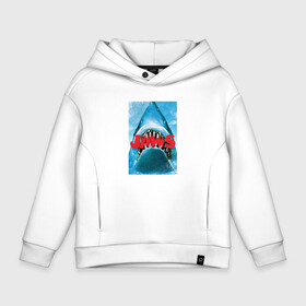 Детское худи Oversize хлопок с принтом Jaws classic в Белгороде, френч-терри — 70% хлопок, 30% полиэстер. Мягкий теплый начес внутри —100% хлопок | боковые карманы, эластичные манжеты и нижняя кромка, капюшон на магнитной кнопке | jaws | jaws 2 | jaws movie | кино | челюсти | челюсти 2 | челюсти фильм