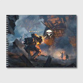 Альбом для рисования с принтом Battletech warrior в Белгороде, 100% бумага
 | матовая бумага, плотность 200 мг. | battle tech | battletech | game | games | батл тех | батлтеч | игра | игры | мех | мехи | роботы
