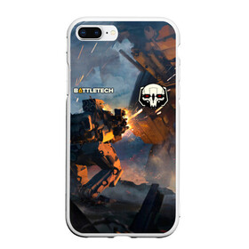 Чехол для iPhone 7Plus/8 Plus матовый с принтом Battletech warrior в Белгороде, Силикон | Область печати: задняя сторона чехла, без боковых панелей | Тематика изображения на принте: battle tech | battletech | game | games | батл тех | батлтеч | игра | игры | мех | мехи | роботы