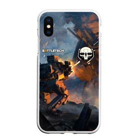 Чехол для iPhone XS Max матовый с принтом Battletech warrior в Белгороде, Силикон | Область печати: задняя сторона чехла, без боковых панелей | battle tech | battletech | game | games | батл тех | батлтеч | игра | игры | мех | мехи | роботы