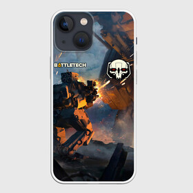 Чехол для iPhone 13 mini с принтом Battletech warrior в Белгороде,  |  | Тематика изображения на принте: battle tech | battletech | game | games | батл тех | батлтеч | игра | игры | мех | мехи | роботы