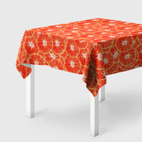 Скатерть 3D с принтом Красный Апельсин в Белгороде, 100% полиэстер (ткань не мнется и не растягивается) | Размер: 150*150 см | orange | red | апельсин | красный | цитрусы