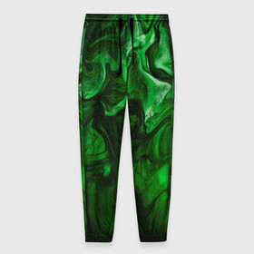 Мужские брюки 3D с принтом Кислотные разводы в Белгороде, 100% полиэстер | манжеты по низу, эластичный пояс регулируется шнурком, по бокам два кармана без застежек, внутренняя часть кармана из мелкой сетки | Тематика изображения на принте: acid | green | зеленые | кислоты | разводы