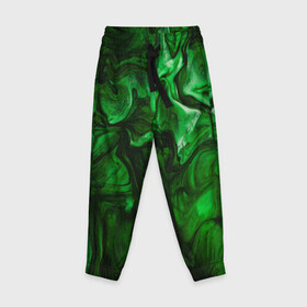 Детские брюки 3D с принтом Кислотные разводы в Белгороде, 100% полиэстер | манжеты по низу, эластичный пояс регулируется шнурком, по бокам два кармана без застежек, внутренняя часть кармана из мелкой сетки | Тематика изображения на принте: acid | green | зеленые | кислоты | разводы
