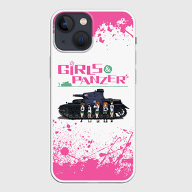 Чехол для iPhone 13 mini с принтом Девушки и танки | Pink (Z) в Белгороде,  |  | anime | girls und panzer | panzer | аниме | анцио | гарудзу андо панца | девушки и танки | куромориминэ | манго | оараи | пик чёрного леса | сандерс | спокон