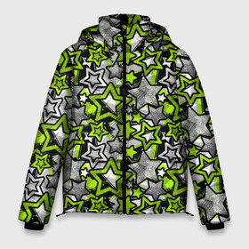 Мужская зимняя куртка 3D с принтом 3D звездочки в Белгороде, верх — 100% полиэстер; подкладка — 100% полиэстер; утеплитель — 100% полиэстер | длина ниже бедра, свободный силуэт Оверсайз. Есть воротник-стойка, отстегивающийся капюшон и ветрозащитная планка. 

Боковые карманы с листочкой на кнопках и внутренний карман на молнии. | 3d | 3д | stars | абстракция | звездопад | звездочки | звезды | паттерн | текстуры