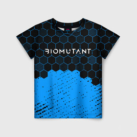 Детская футболка 3D с принтом Biomutant - Hexagon в Белгороде, 100% гипоаллергенный полиэфир | прямой крой, круглый вырез горловины, длина до линии бедер, чуть спущенное плечо, ткань немного тянется | bio | biomutant | game | games | mutant | био | биомутант | игра | игры | мутант | соты