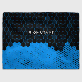 Плед 3D с принтом Biomutant - Hexagon в Белгороде, 100% полиэстер | закругленные углы, все края обработаны. Ткань не мнется и не растягивается | Тематика изображения на принте: bio | biomutant | game | games | mutant | био | биомутант | игра | игры | мутант | соты