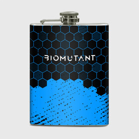 Фляга с принтом Biomutant - Hexagon в Белгороде, металлический корпус | емкость 0,22 л, размер 125 х 94 мм. Виниловая наклейка запечатывается полностью | bio | biomutant | game | games | mutant | био | биомутант | игра | игры | мутант | соты