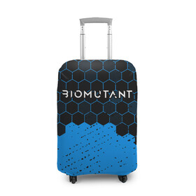 Чехол для чемодана 3D с принтом Biomutant - Hexagon в Белгороде, 86% полиэфир, 14% спандекс | двустороннее нанесение принта, прорези для ручек и колес | Тематика изображения на принте: bio | biomutant | game | games | mutant | био | биомутант | игра | игры | мутант | соты