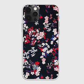 Чехол для iPhone 12 Pro с принтом Цветы в Белгороде, силикон | область печати: задняя сторона чехла, без боковых панелей | арт | ночь | рисунок | тёмный фон | цветок | цветы | чёрное | яркие цветы | яркий цветок