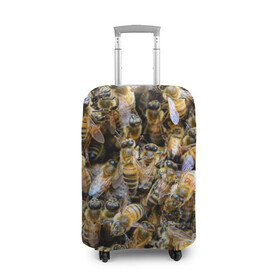 Чехол для чемодана 3D с принтом Пчёлы в Белгороде, 86% полиэфир, 14% спандекс | двустороннее нанесение принта, прорези для ручек и колес | живность | животное | животные | насекомое | насекомые | пчела | пчёлка | пчёлки | пчёлы