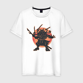 Мужская футболка хлопок с принтом Ктулху Самурай Samurai ninja в Белгороде, 100% хлопок | прямой крой, круглый вырез горловины, длина до линии бедер, слегка спущенное плечо. | art | cyberpunk samurai | elder god | ninja | oni | rdsmry | ronin | samurai | shogun | арт | говард лавкрафт | древние боги | древний бог | киберпанк самурай | мерч | осьминог | прикол | путь воина | ронин | сёгун | токио | харакири