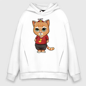 Мужское худи Oversize хлопок с принтом Street cat в Белгороде, френч-терри — 70% хлопок, 30% полиэстер. Мягкий теплый начес внутри —100% хлопок | боковые карманы, эластичные манжеты и нижняя кромка, капюшон на магнитной кнопке | animal | cat | cute | kitty | meow | друг | животные | киска | китти | кот | котенок | котик | котэ | кошечка | кошка | лев | леопард | милый | мур | мяу | пантера | питомец | рысь | тигр