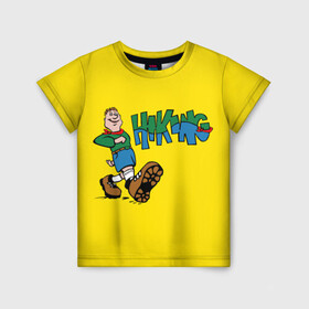 Детская футболка 3D с принтом пеший туризм в Белгороде, 100% гипоаллергенный полиэфир | прямой крой, круглый вырез горловины, длина до линии бедер, чуть спущенное плечо, ткань немного тянется | альпинизм | выносливость | здоровье | счастливый | улыбающийся | упражнения | ходьба