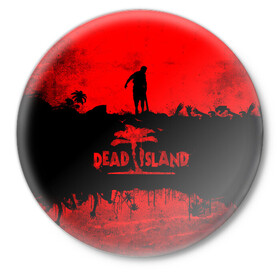 Значок с принтом Island of blood в Белгороде,  металл | круглая форма, металлическая застежка в виде булавки | Тематика изображения на принте: dead island | game | games | zombi | zomby | апокалепсис | апокалипсис | вуфв шыдфтв | дэд исланд | зомби | игра | игры | мертвый остров