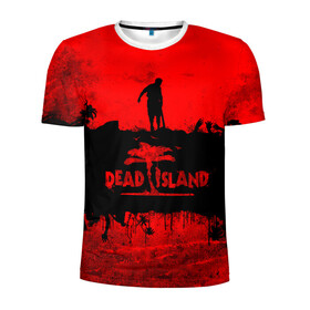 Мужская футболка 3D спортивная с принтом Island of blood в Белгороде, 100% полиэстер с улучшенными характеристиками | приталенный силуэт, круглая горловина, широкие плечи, сужается к линии бедра | dead island | game | games | zombi | zomby | апокалепсис | апокалипсис | вуфв шыдфтв | дэд исланд | зомби | игра | игры | мертвый остров