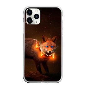 Чехол для iPhone 11 Pro Max матовый с принтом Лисица с гирляндой в Белгороде, Силикон |  | Тематика изображения на принте: fox | foxy | животное | звери | лиса | лисенок | лисичка | милая | рыжая | фокс
