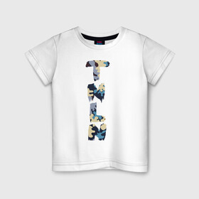 Детская футболка хлопок с принтом Tanya ALEN в Белгороде, 100% хлопок | круглый вырез горловины, полуприлегающий силуэт, длина до линии бедер | logo | арт | буквы | камуфляж | логотип