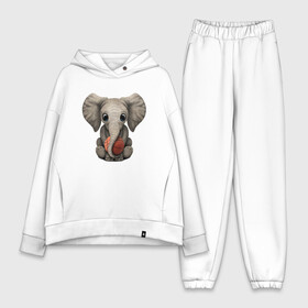 Женский костюм хлопок Oversize с принтом Слон Баскетболист в Белгороде,  |  | animal | basketball | elephant | game | nba | sport | streetball | баскетбол | баскетболист | животные | игра | игрок | мяч | нба | слон | слоник | спорт | стритбол | тренер