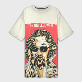 Платье-футболка 3D с принтом The Big Lebowski Dude в Белгороде,  |  | big lebowski | donney | dude | lebowski | the big lebowski | the dude | walter | большой лебовски | лебовски | чувак