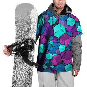 Накидка на куртку 3D с принтом СИРЕНЕВЫЕ КУБЫ в Белгороде, 100% полиэстер |  | Тематика изображения на принте: blue | cube | geometry | геометрия | квадраты | кубики | кубы | паттерн | синий | сиреневый | текстуры | фиолетовый