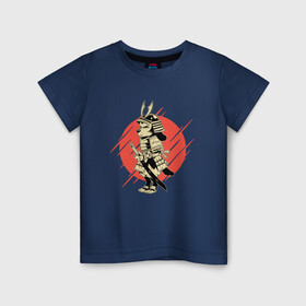 Детская футболка хлопок с принтом Пёс призрак - путь самурая в Белгороде, 100% хлопок | круглый вырез горловины, полуприлегающий силуэт, длина до линии бедер | art | cyberpunk samurai | dog | ninja | oni | ronin | samurai | shogun | арт | капли краски | киберпанк самурай | мерч | пёсик | прикол | путь воина | ронин | сёгун | собака самурай | собачка | токио | харакири | черный самурай