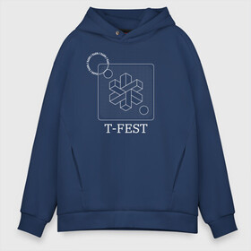 Мужское худи Oversize хлопок с принтом T-FEST 0372 в Белгороде, френч-терри — 70% хлопок, 30% полиэстер. Мягкий теплый начес внутри —100% хлопок | боковые карманы, эластичные манжеты и нижняя кромка, капюшон на магнитной кнопке | 0372 | t fest | рэпер | т фест | ти фест | тифест | тфест